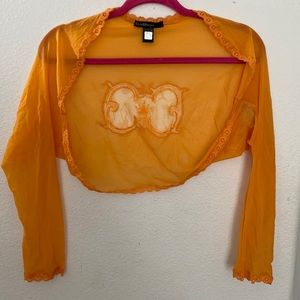 ROBERTO CAVALLI Shear Mesh Lace Cover Top